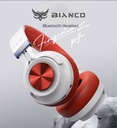 Headset Bianco  Inalambrico Fingertime ANC P1 BI-ANC-P001 Color Blanco con Rojo