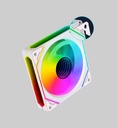 Ventilador Quimera Para Case QM-RS1200-WH1 ARGB Fan 5v 3pin+pwm 4Pin Color Blanco