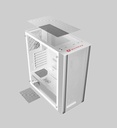 Case Gamer Quimera  M-ATX-LCM3 Sin Ventiladores Con Vidrio Templado Color Blanco