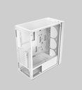 Case Gamer Quimera  M-ATX-LCM3 Sin Ventiladores Con Vidrio Templado Color Blanco