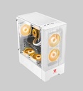 Case Gamer Quimera QM-AXT-LC63-WHT Sin Ventiladores Con Vidrio Templado Color Blanco