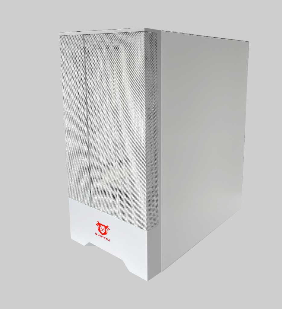Case Gamer Quimera QM-AXT-LC63-WHT Sin Ventiladores Con Vidrio Templado Color Blanco