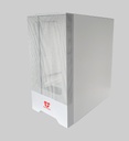 Case Gamer Quimera QM-AXT-LC63-WHT Sin Ventiladores Con Vidrio Templado Color Blanco