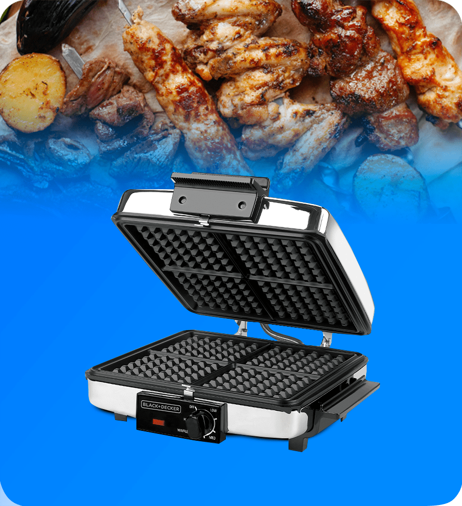 Waflera Black+Decker G49TD 4 Rodajas Acero