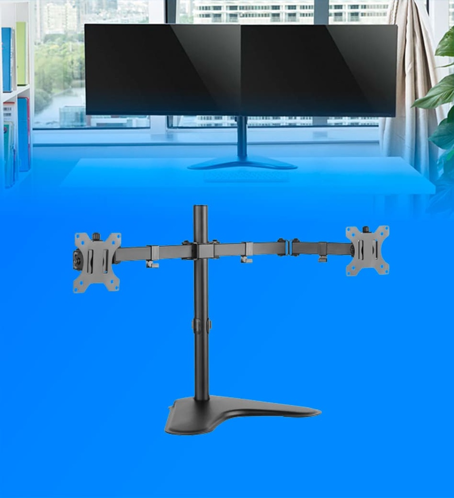 Bracket (Base) Para Monitor Argom ARG-BR-1604 Doble 32" Articulado con Base