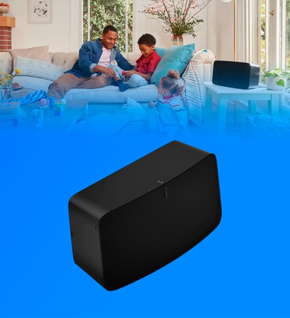 Bocina Sonos Five Color Negro Altavoz de alta fidelidad para sonido superior
