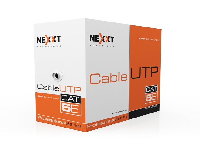 Nexxt Solutions Infrastructure - Bulk cable - UTP - 100 m - RJ-45 a  - Gray - Cat5e 4P CM 100m