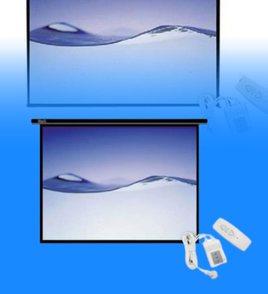 Klip Xtreme KPS-502 - Pantalla de proyección - instalable en el techo, instalable en pared - motorizado - 100" (254 cm) - 4:3 - Matte White - blanco