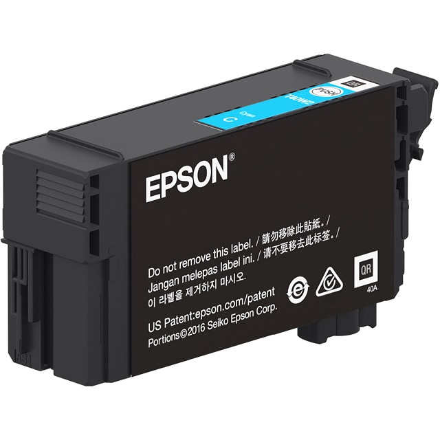 Epson T40W - 50 ml - gran capacidad - cián - original - blíster con alarmas de RF/acústica - cartucho de tinta - para SureColor T2170, T3170, T5170