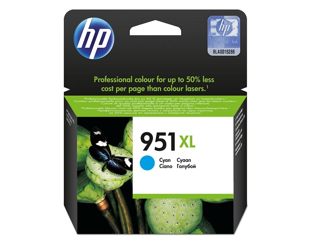 HP 951XL - 24 ml - Alto rendimiento - cián - original - cartucho de tinta - para Officejet Pro 251dw, 276dw, 8100, 8600, 8600 N911a, 8610, 8615, 8616, 8620, 8625, 8630