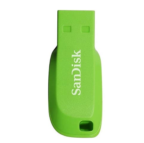 SanDisk Cruzer Blade - Unidad flash USB - 16 GB - USB 2.0 - verde eléctrico