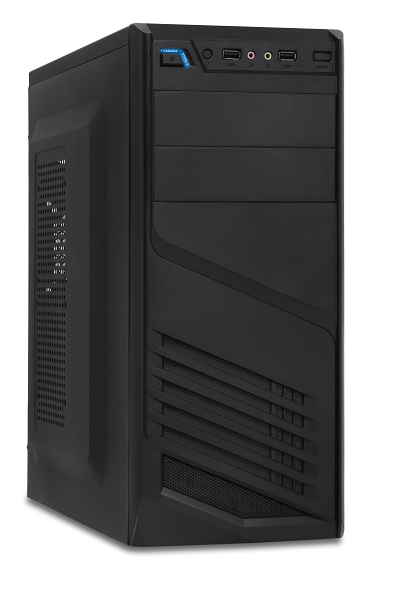 Xtech - Desktop - All black - ATX - pc case 600W ps