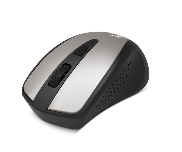 Xtech - XTM-315GY - Mouse - 2.4 GHz - Wireless - Aluminum gray - 4-button 1600dpi