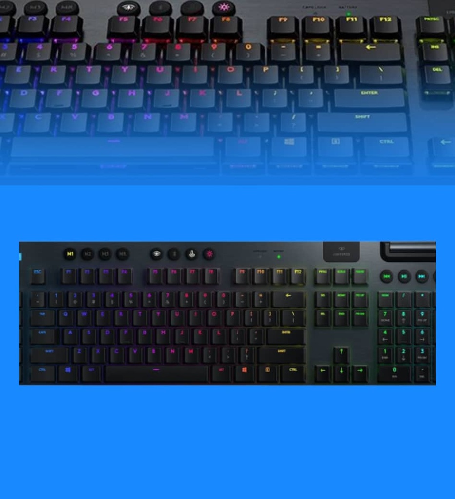 Logitech G915 LIGHTSPEED Wireless RGB Mechanical Gaming Keyboard - GL Tactile - Teclado - con retroiluminación - Bluetooth, LIGHTSPEED - interruptor: GL Tactile