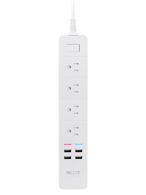 Nexxt - Solutions Connectivity - wireless 4 outlet - Conexión Wi-Fi - 4 toma corriente - 4 puertos USB de carga - Compatible  con Amazon Alexa y Google Asistant - 1875W de potencia máxim