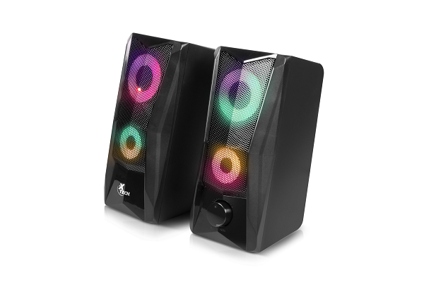 Xtech - Incendo Speakers - 2.0-channel - Negro - Gaming - Led lights - USB powered 