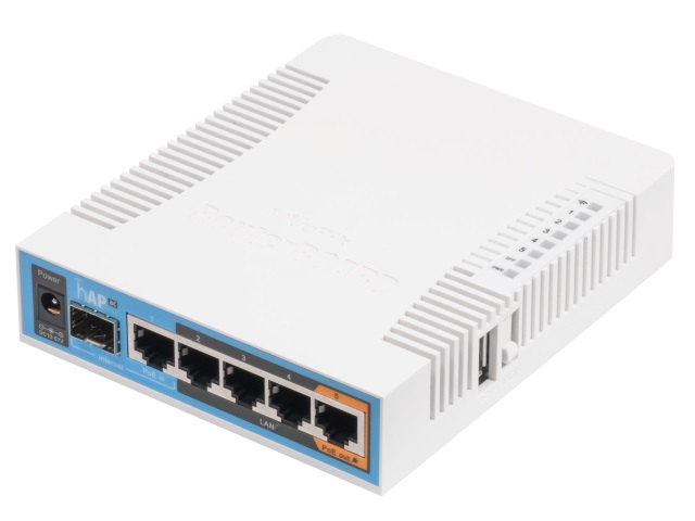 Mikrotik - RB962UiGS-5HacT2HnT - Router -  5 x 10/100/1000 puertos Ethernet   - 1 x SFP ports - Wireless 802.11a/n/ac  - Desktop - 720 MHz - RAM 128 MB - Antena  x2 - CPU QCA9558 