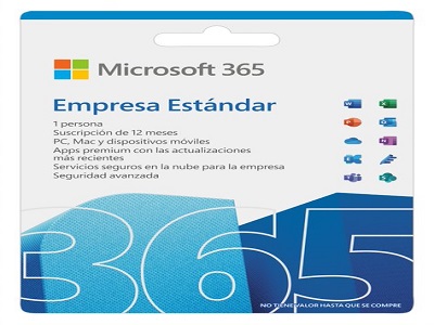 Microsoft 365 Business Standard - Licencia - 1 usuario activo - Tarjeta de activación - Windows
