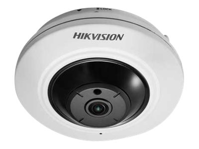 Hikvision 5MP Fisheye DS-2CD2955FWD-I - Cámara de vigilancia de red - cúpula - color (Día y noche) - 5 MP - 2560 x 1920 - montaje M12 - focal fijado - LAN 10/100 - MJPEG, H.264, H.265, H.265+ - CC 12 V/PoE Clase 3