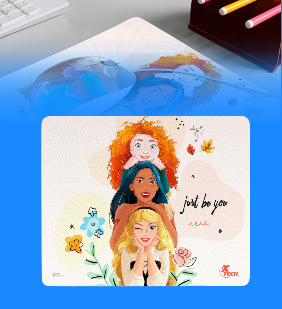 Mouse Pad Xtech XTA-D100PS Princesas de Disney 86x7x07 Pulgadas