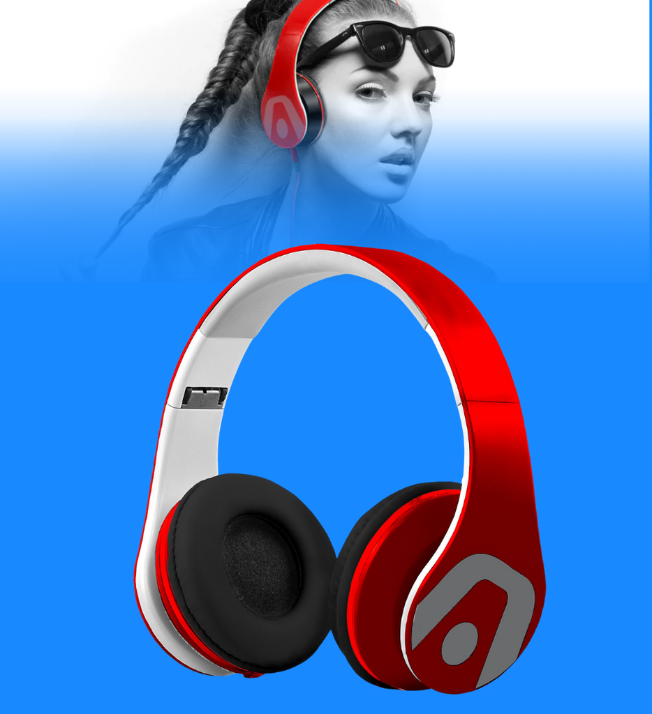 Headset Argom ARG-HS-2441RD Ultimate Sound DJ Pro Over The Ear Color Rojo