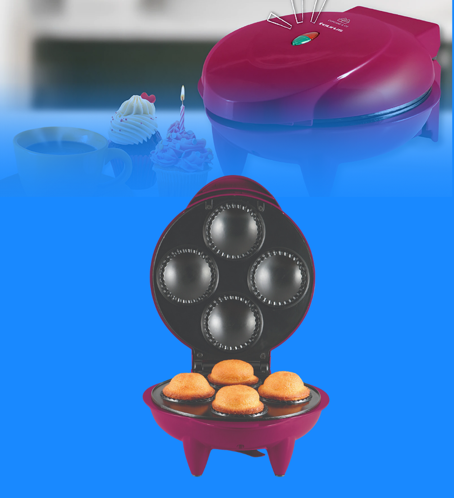 Maquina Para CupCake Taurus 1200W Capacidad para 4 Unidades Facil y Rapido Antiadherente