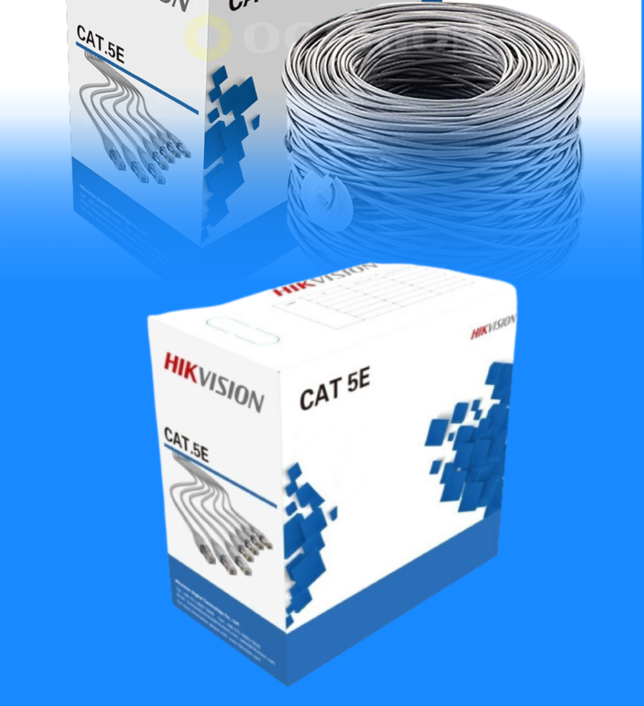 Cable UTP HikVision DS-1LN5E-E/E Cat 5E Bobina 305Metros Solid Cooper 0.45 MM. 