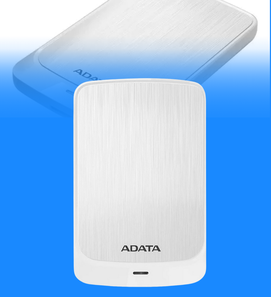 Disco Externo HDD Adata HV320 AHV320-1TU31-CWH 1TB 2.5" USB 3.2 Ultra Slim Color Blanco