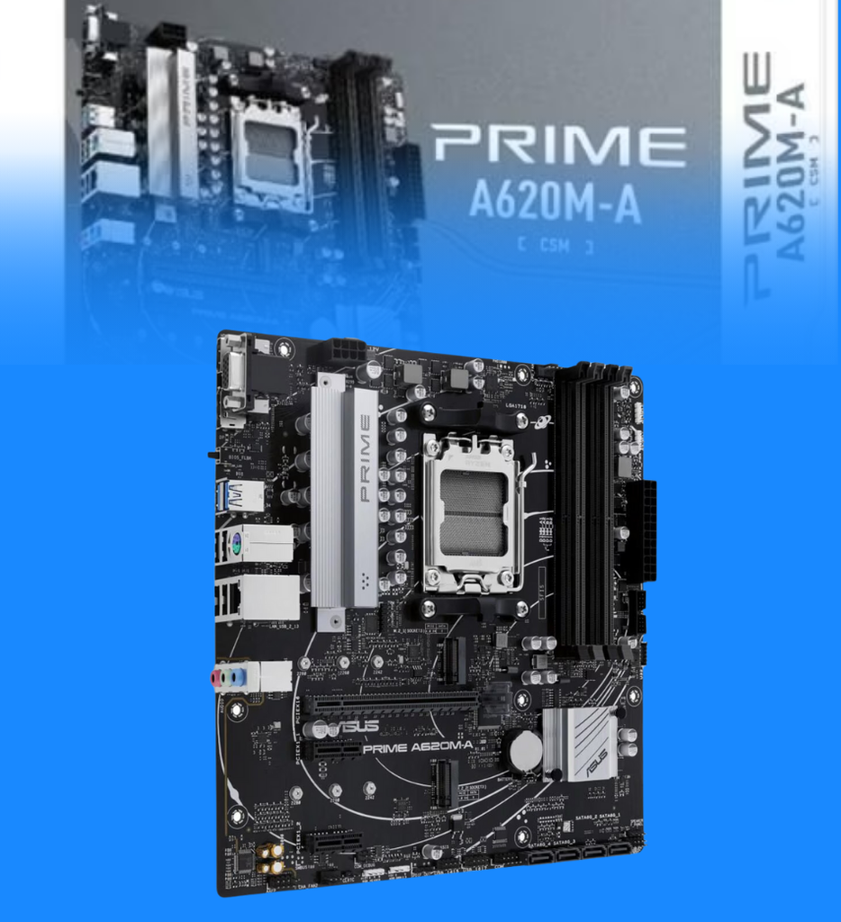 Tarjeta Madre Asus Prime A620M-A CSM AM5 AMD A620 4xDDR5 Pcle 4.0 DP/VGA/HDMI