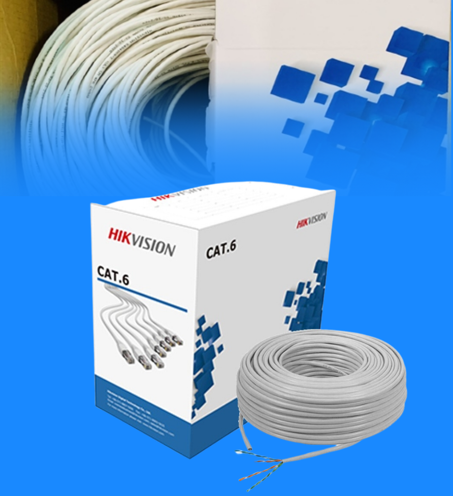 Cable UTP HikVision DS-1LN6-UE-W Cat. 6 23AWG UL Bobina 305 Mts 100% Cobre Color Blanco