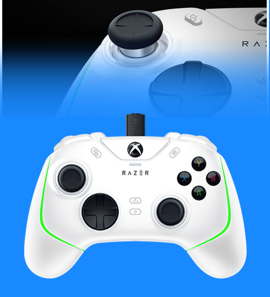 Control Razer Wolverine V2 Chroma RZ06-04010200-R3U1 ThumbSticks Intercambiables Para Xbox Color Blanco