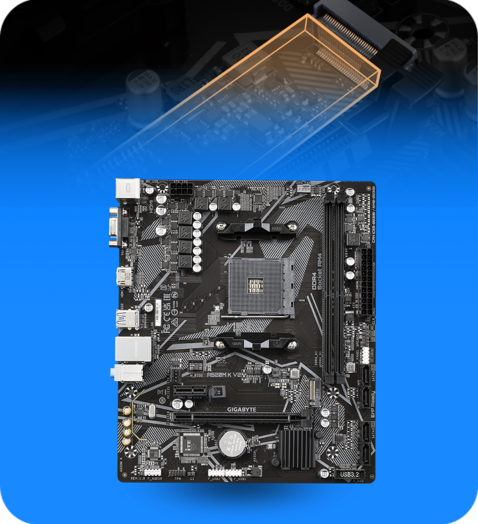 Tarjeta Madre Gigabyte A520M K V2 AM4