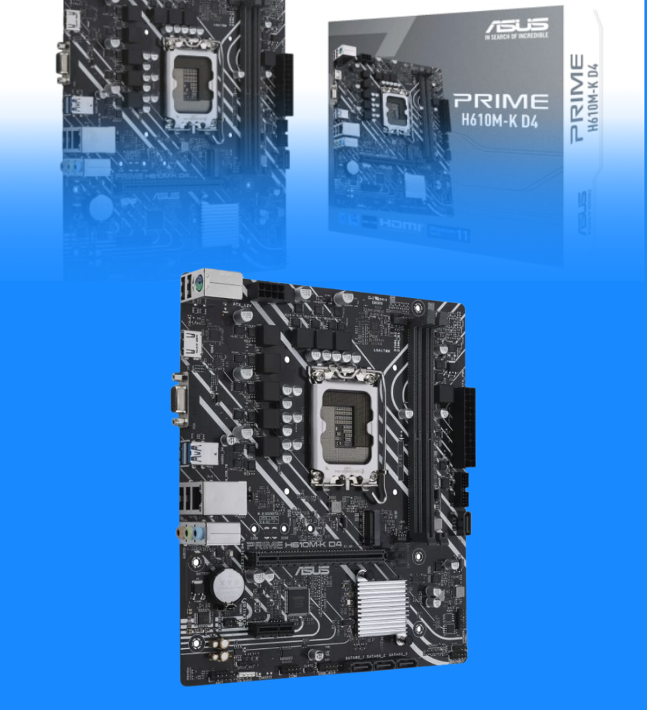 Tarjeta Madre Asus Prime H610M-K D4 90MB1A10-M0EAY0 LGA1700 Intel H610 2*DDR4 Pcle x16 3.2 SATA HDMI/D-Sub