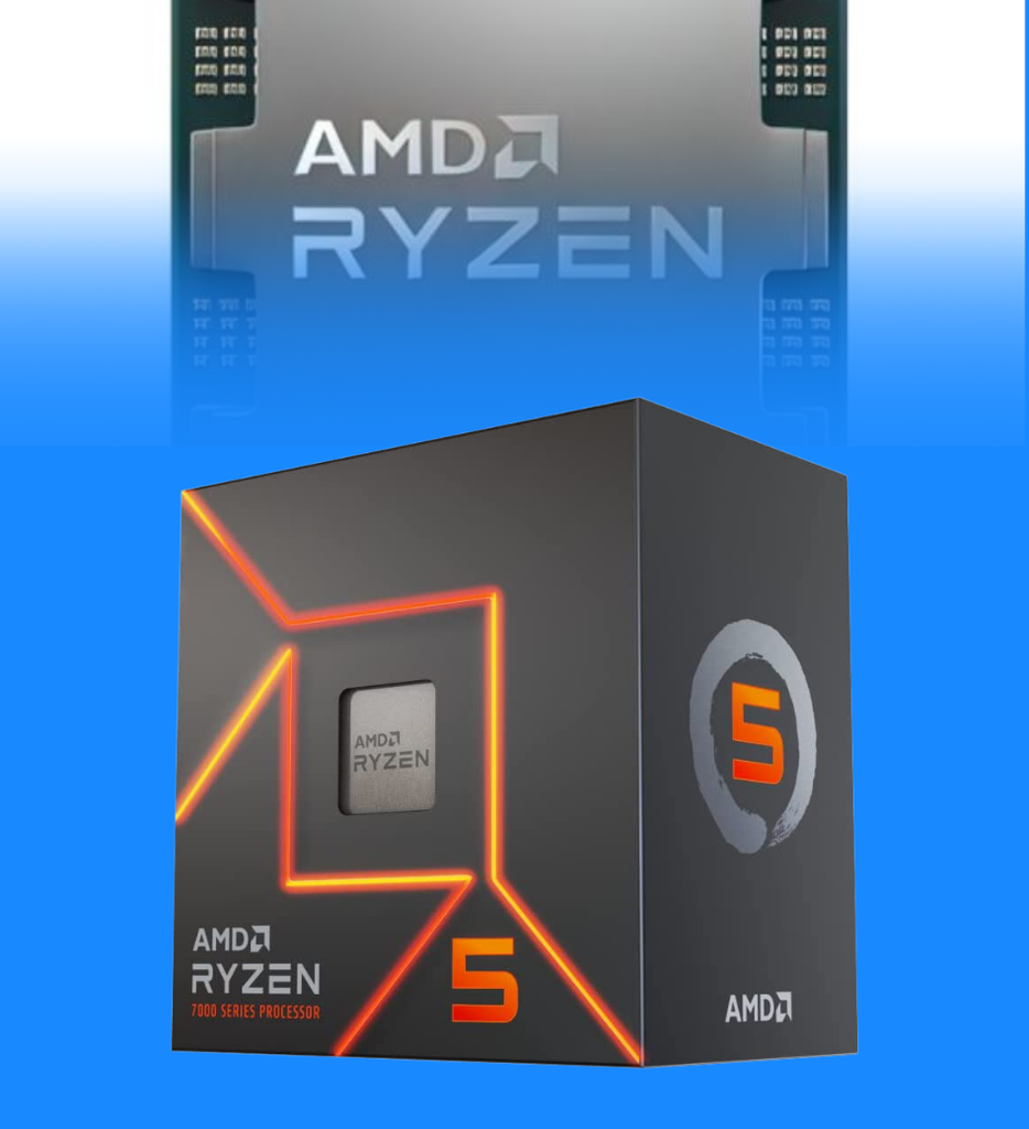 Procesador AMD Ryzen 5 7600 100-100001015BOX 6 Core 5.1GHz Max Boost 3.8GHz Base 38MB Cache Con Disipador