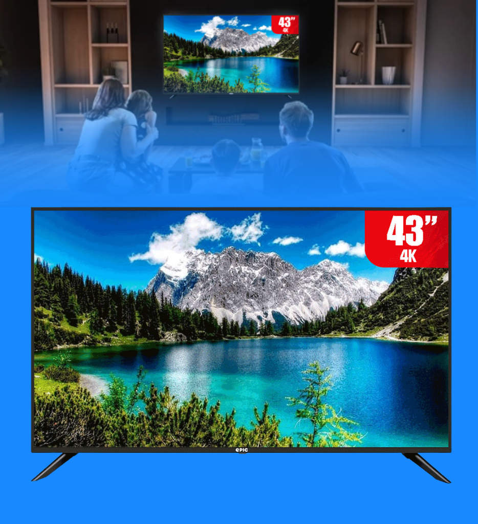 Televisor Inteligente EPIC EPIC43SMV4K 43" Ultra HD 4K HDR USB HDMI VIDAA
