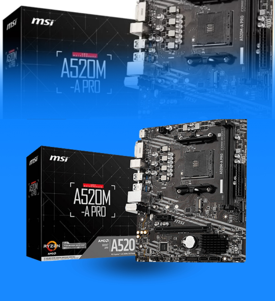 Tarjeta Madre MSI A520M-A Pro 911-7C96-047 AMD PCI Express 3.0 NVMe SSD Ready Soporta 4K