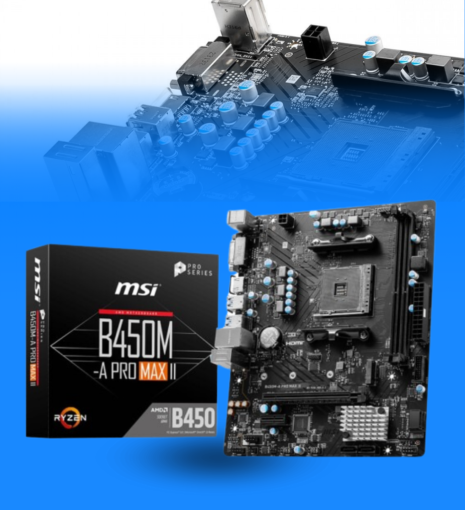 Tarjeta Madre MSI B450M-A Pro Max II 911-7C52-036 AMD PCI Express 3.0 DDR4 Hasta 4133 MHz