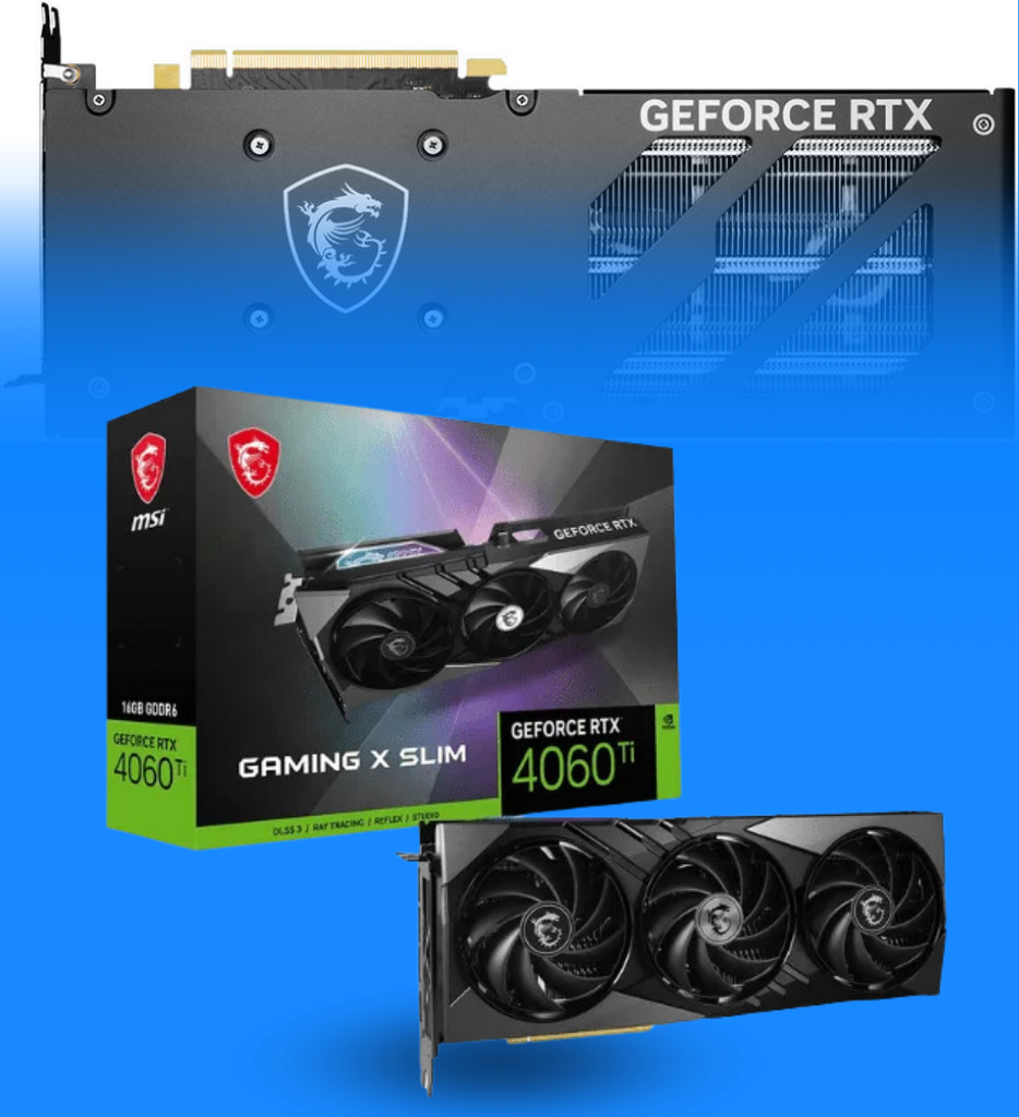Tarjeta de Video MSI Geforce RTX4060TI Gaming X Slim 16GB GDDR6 912-V517-002 