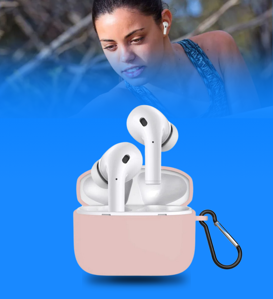 Auriculares Inalambricos Argom ARG-HS-5071PK Skeipods E71 con Cancelacion de Ruido AI ENC Smart Touch Control Color Rosado