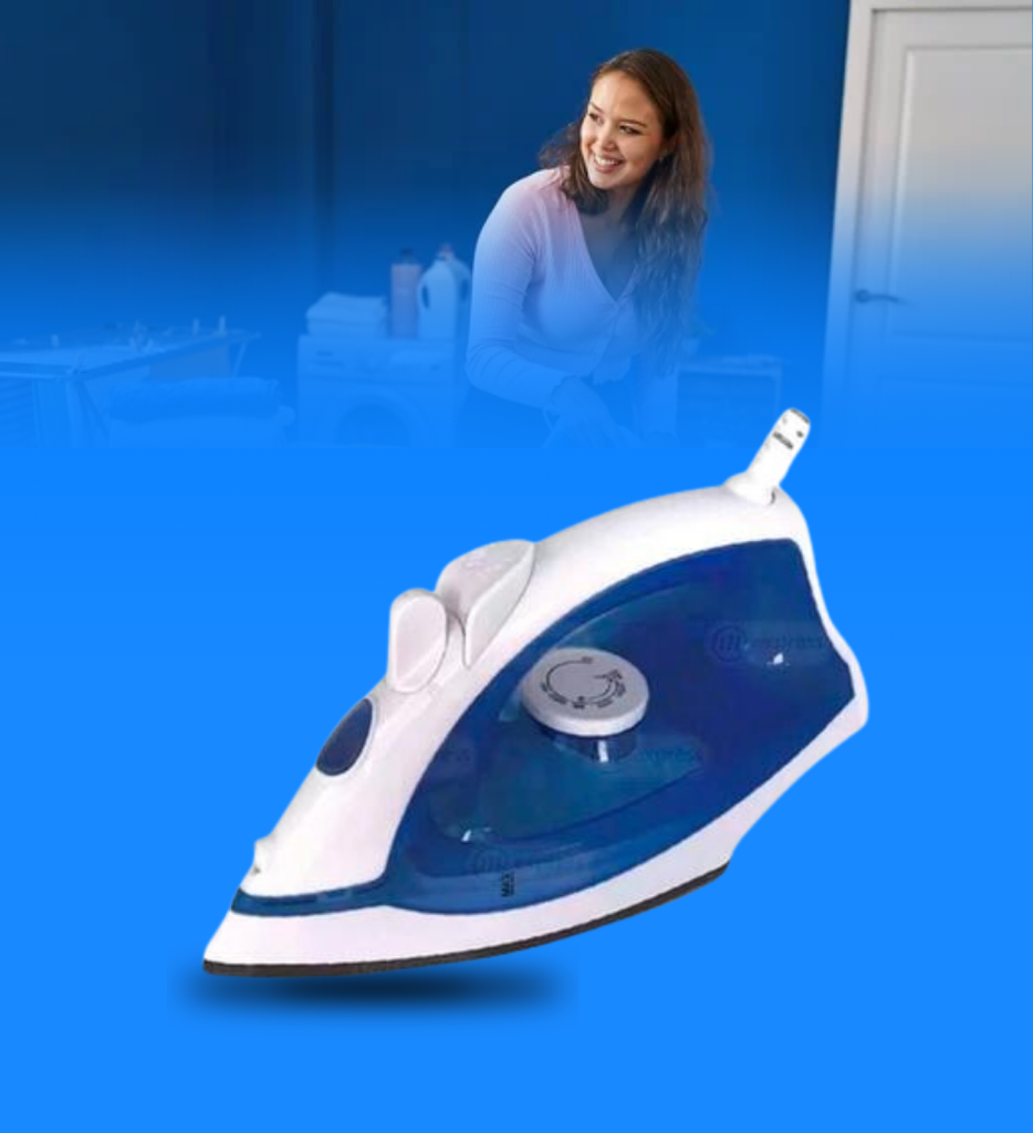 Plancha de Ropa Sankey PV-106 1100X Vapor Auto Limpieza Color Blanco con Azul