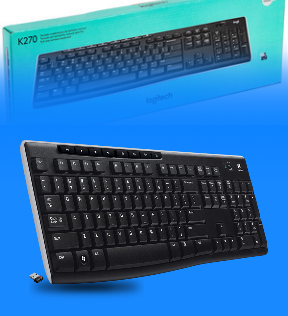 Teclado Logitech K270 Inalambrico USB Unifying 2.4Ghz Español Color Negro
