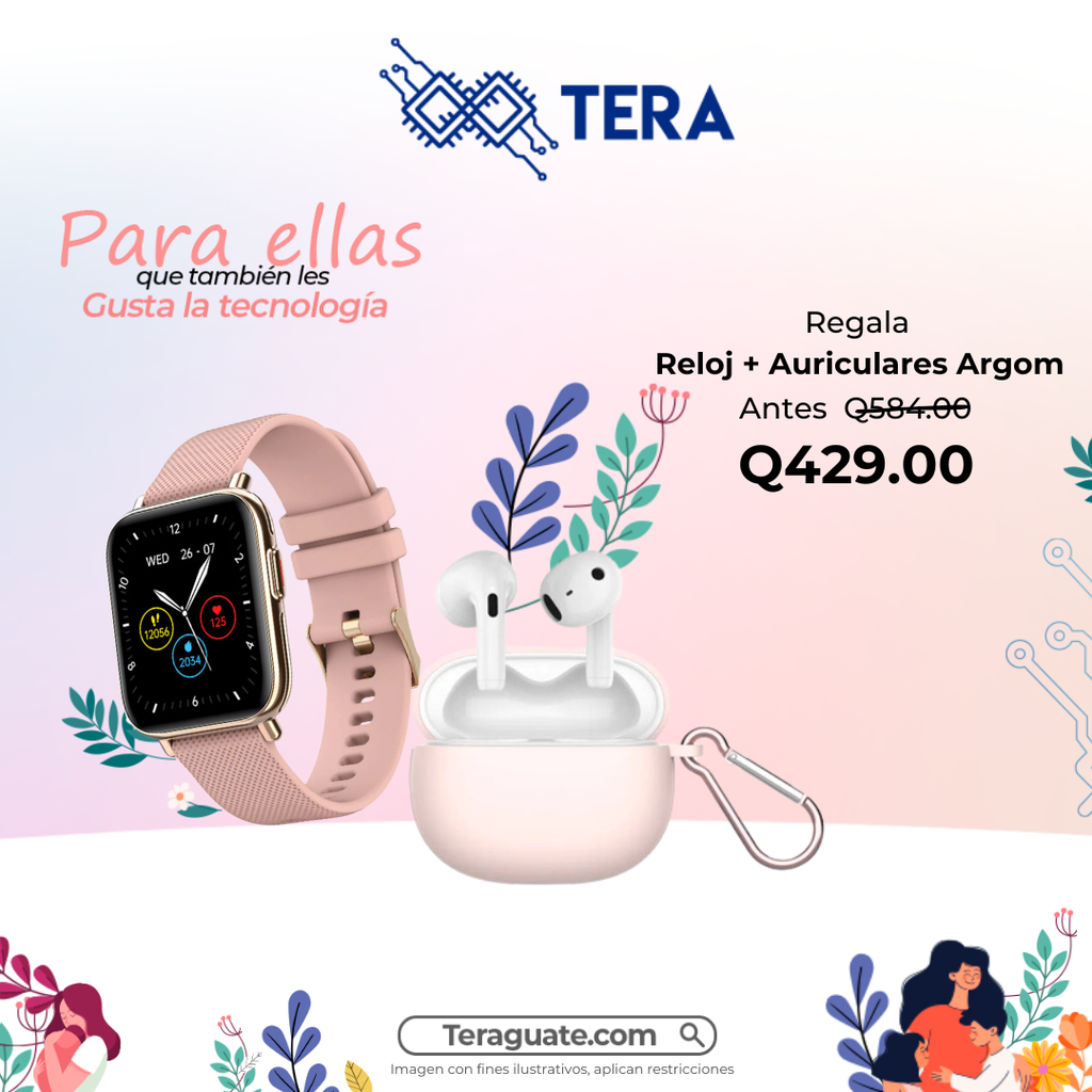 Combo 2 dia de la madre - Reloj + Auriculares