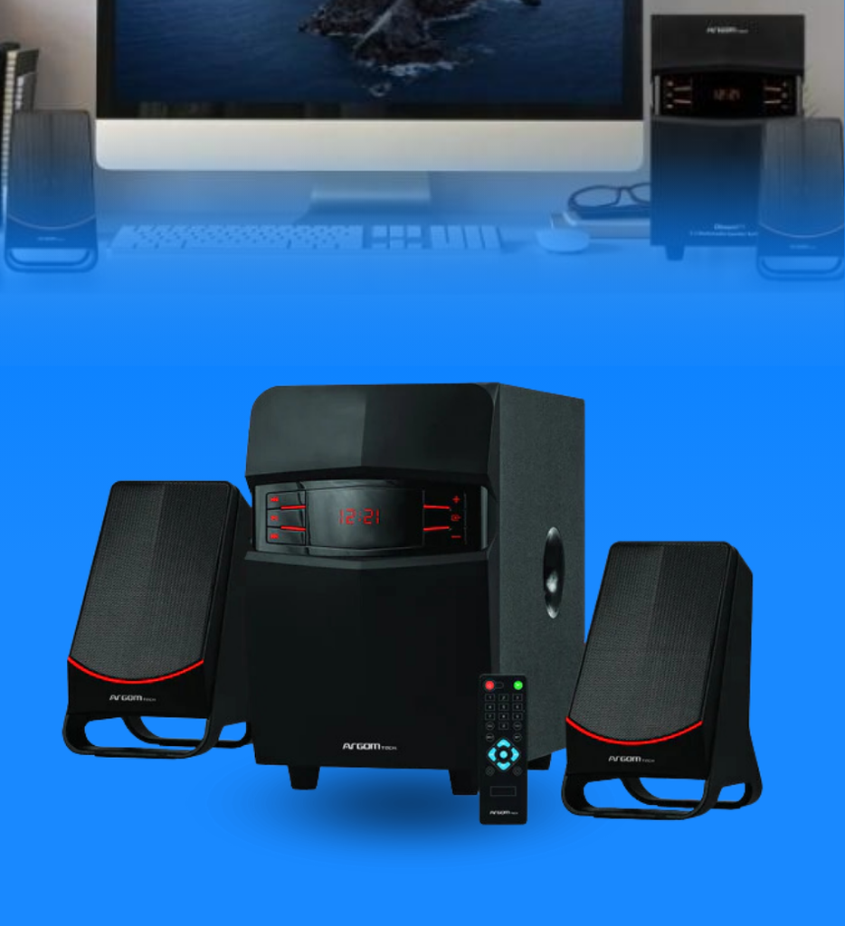 Sistema de Altavoces Argom ARG-SP-3540BK SoundBass 2.1 Inalambrico 40W USB MicroSD LED