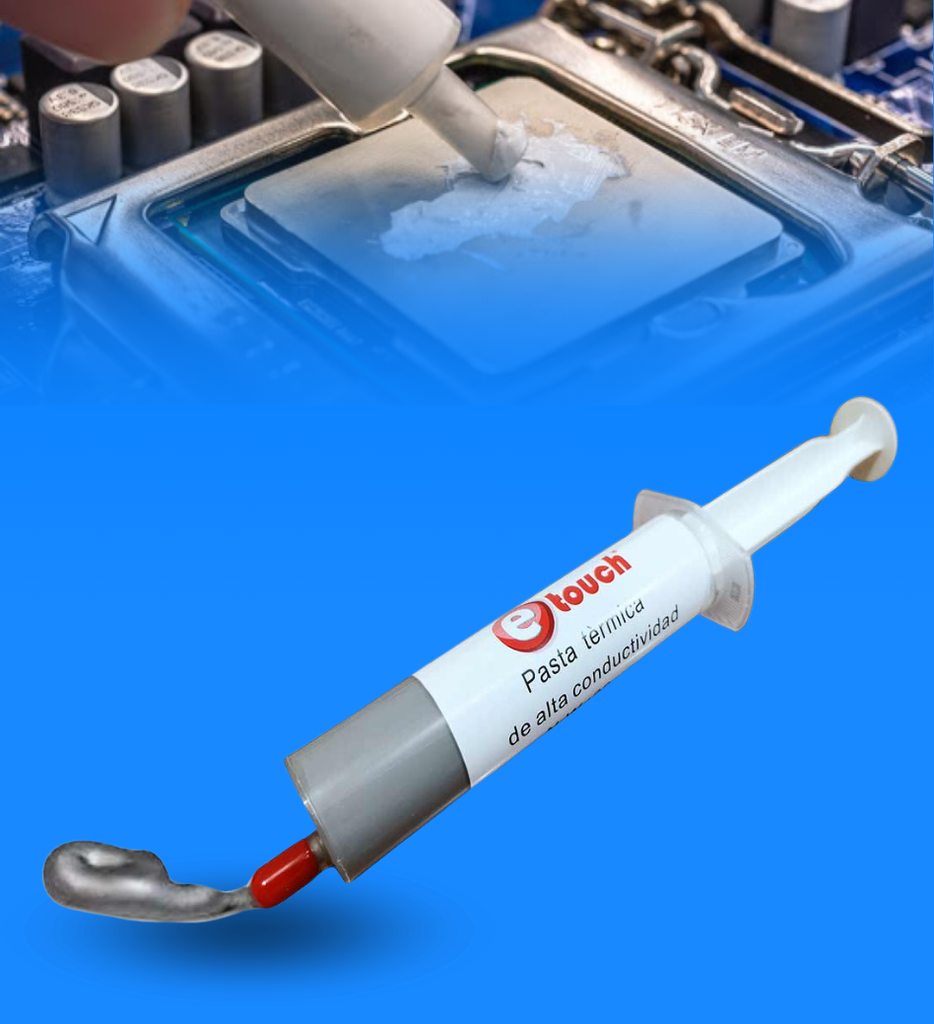 Pasta Termica Etouch HY51030 Jeringa 30 Gramos Alta Conductividad Color Plata