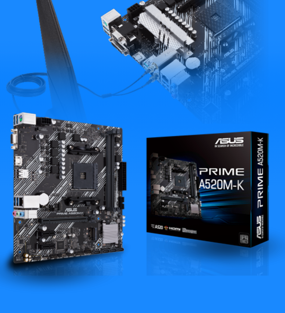 Motherboard Asus A520M-K 90MB1500-M0EAY0 AM4 2 DDR4 M.2 PCIe USB 3.2 7.1 CH Audio