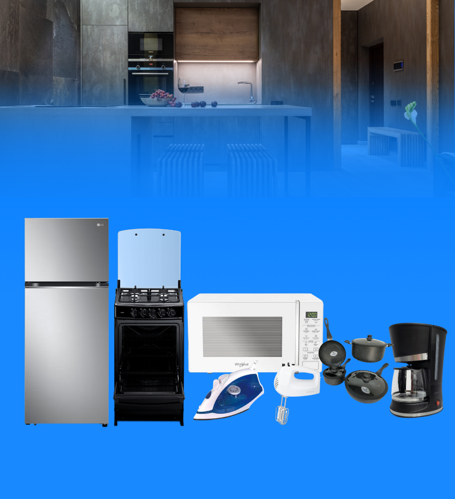 Combo electrodomésticos 3-Refrigerador LG + Estufa Indurama+Microondas Whirlpool+ Batidora + Plancha +Cafetera +Bateria de cocina picca