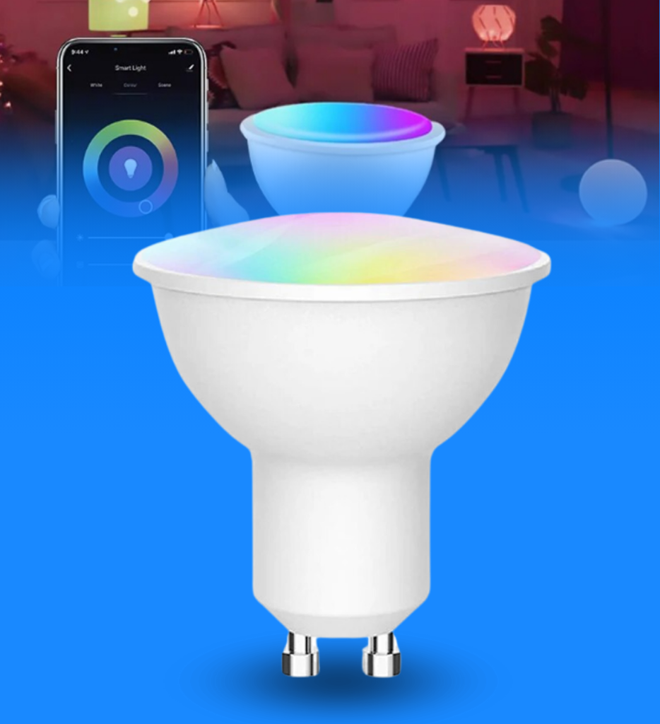 Bombilla Inteligente Tuya PST-WFGU10 AC85-265V Wifi 2.4GHz 5W 450LM RGBCW GU10