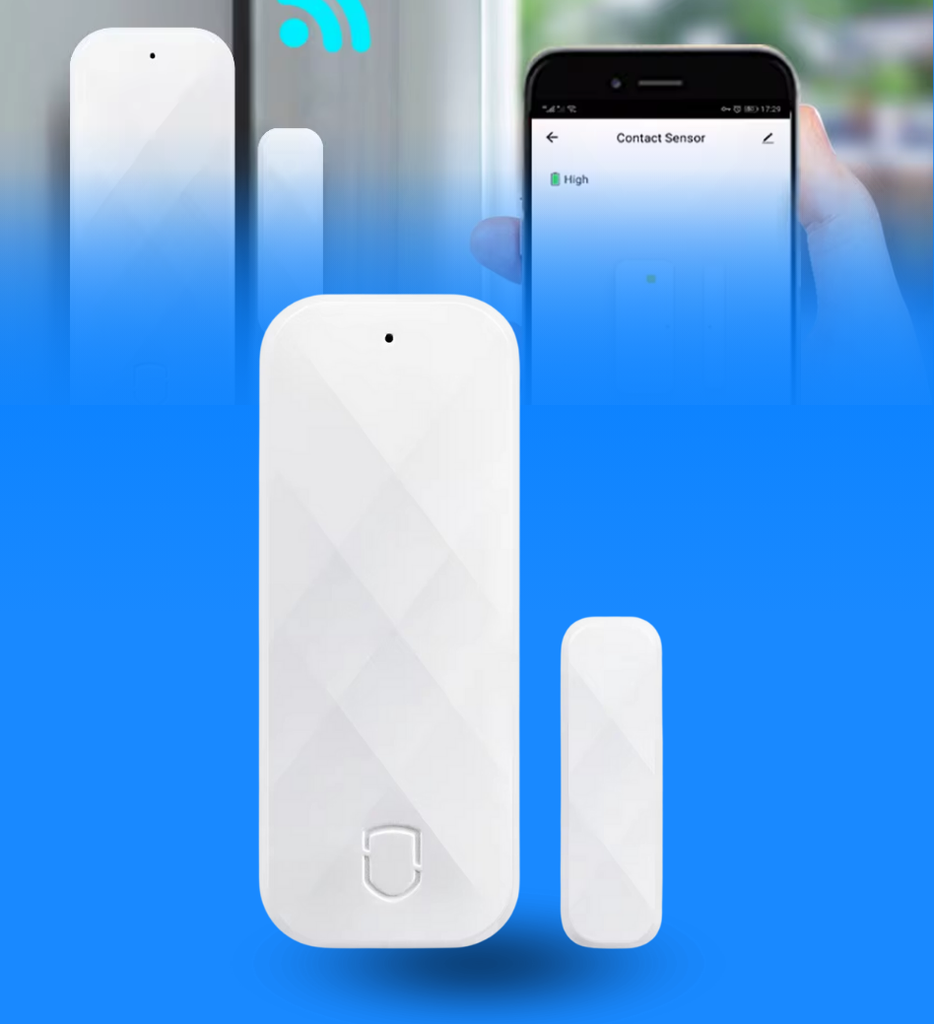 Sensor de Puerta y Ventana Tuya PST-MC-W02 Smart WiFi Detector de Vibracion CR2 900mAh 3V  Detecta el Estado de la Puerta / Ventana y la Vibracion
