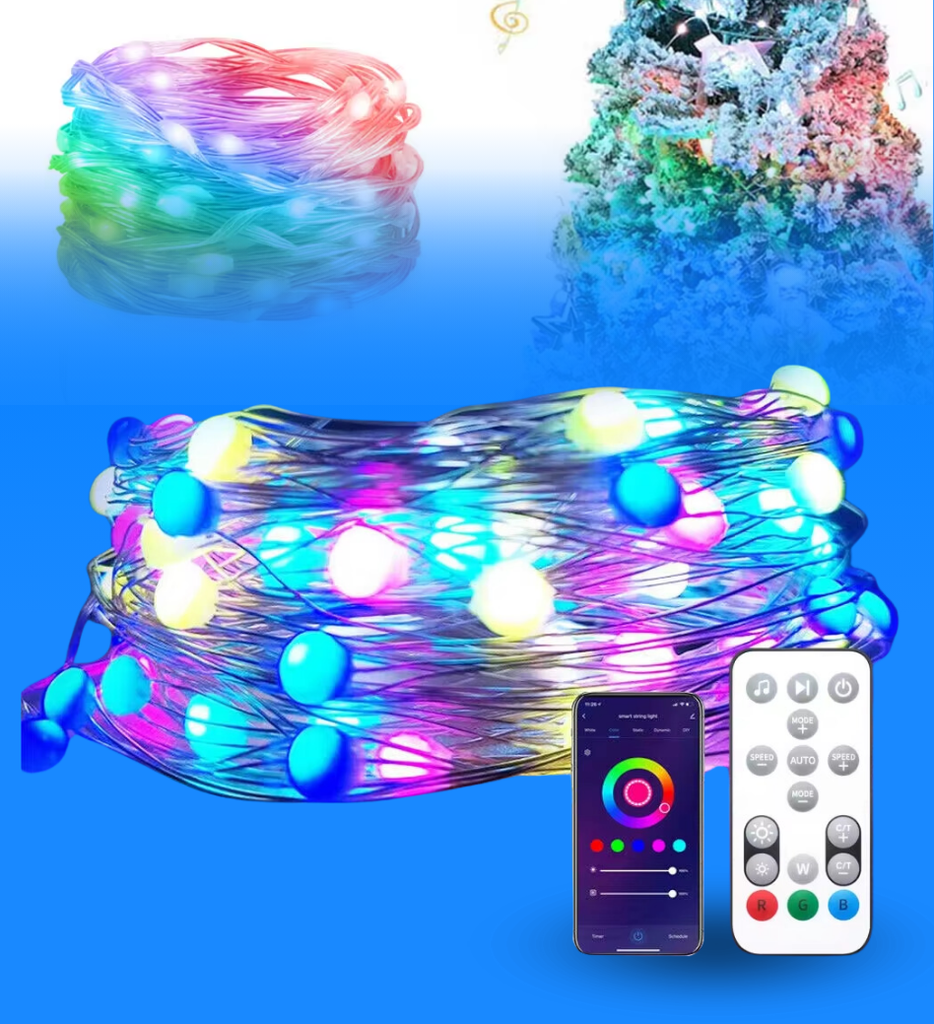 Set de Luces Tuya PST-MSL-10M Smart WiFi 10 Metros DC5V 2A 10W RGB 