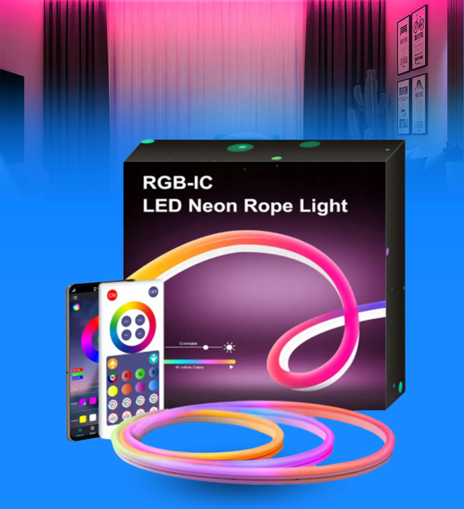 Tira de Luces Neon Tuya PST-NH-5M Smart WiFi & Bluetooth DC12V/2A 10W RGB Magic color 5 Metros